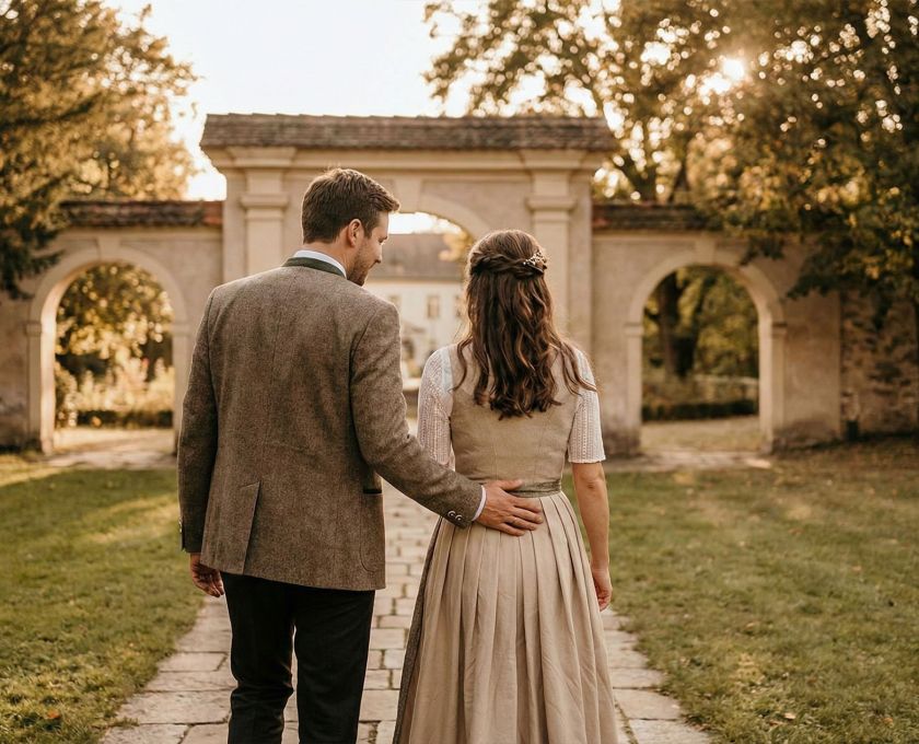 A secure man showing protective traditional leadership during a date.