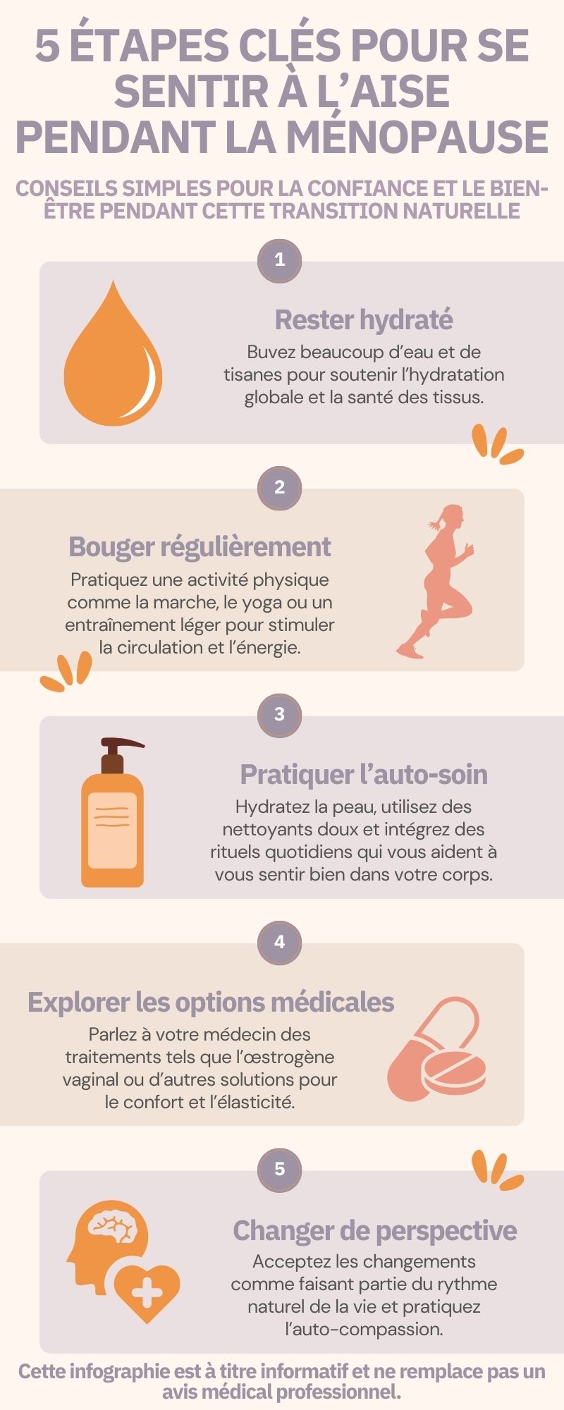 5 étapes clés pour se sentir bien pendant la ménopause