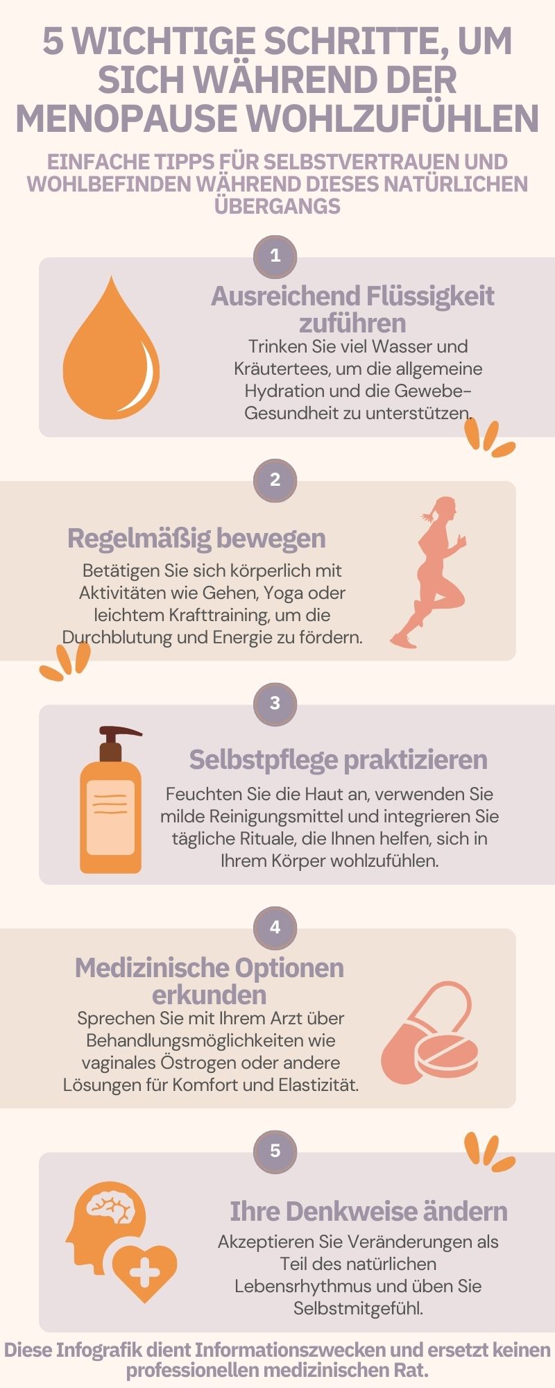 5 wichtige Schritte für ein gutes Gefühl in den Wechseljahren