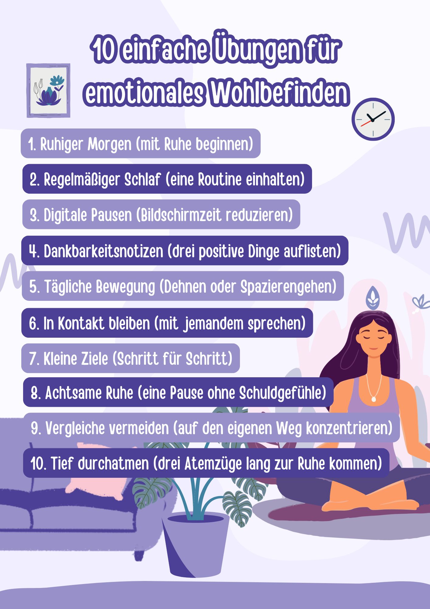 10 einfache Übungen für emotionales Wohlbefinden