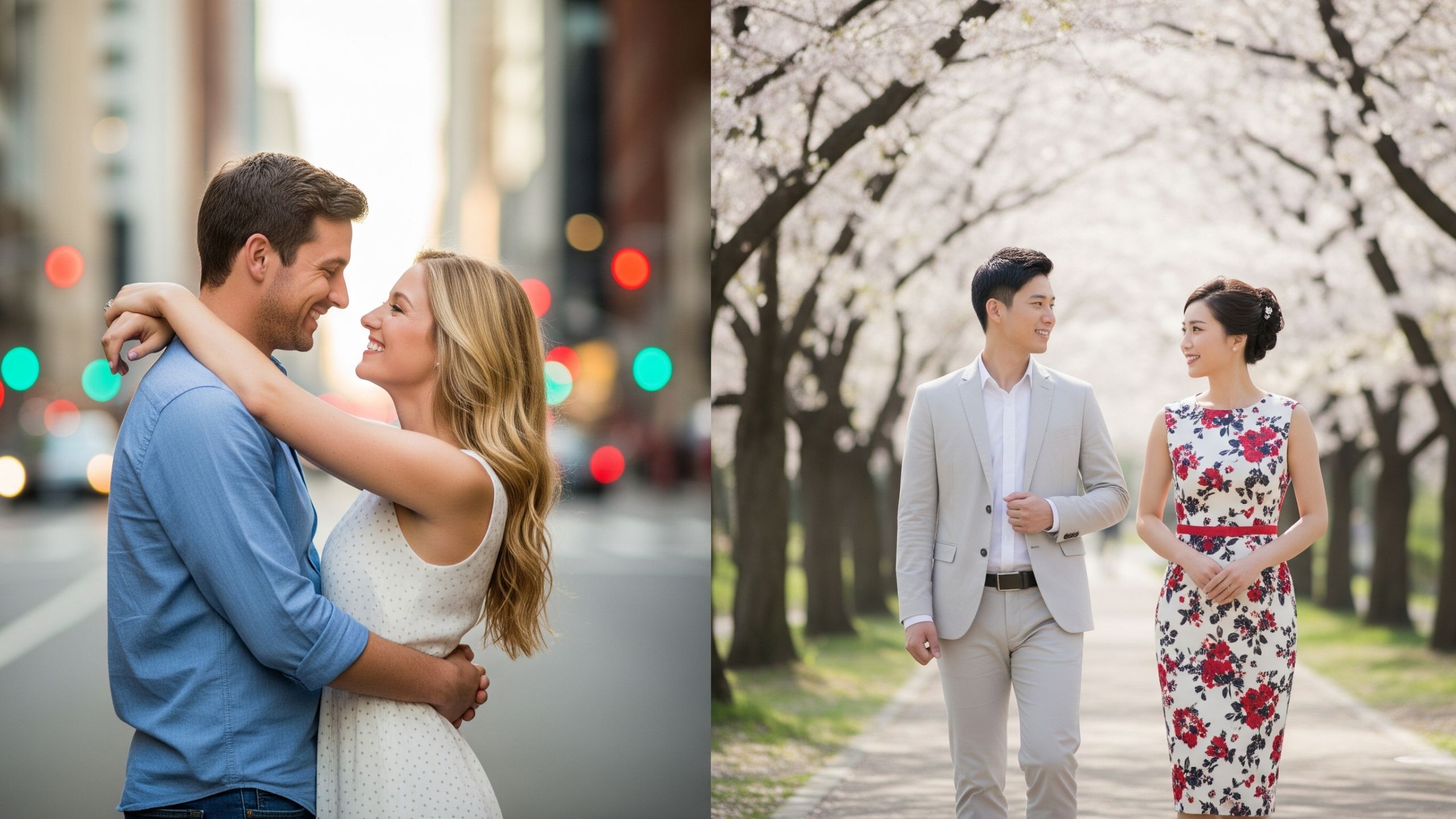 Comparaci&oacute;n visual de normas de intimidad en Occidente y Oriente