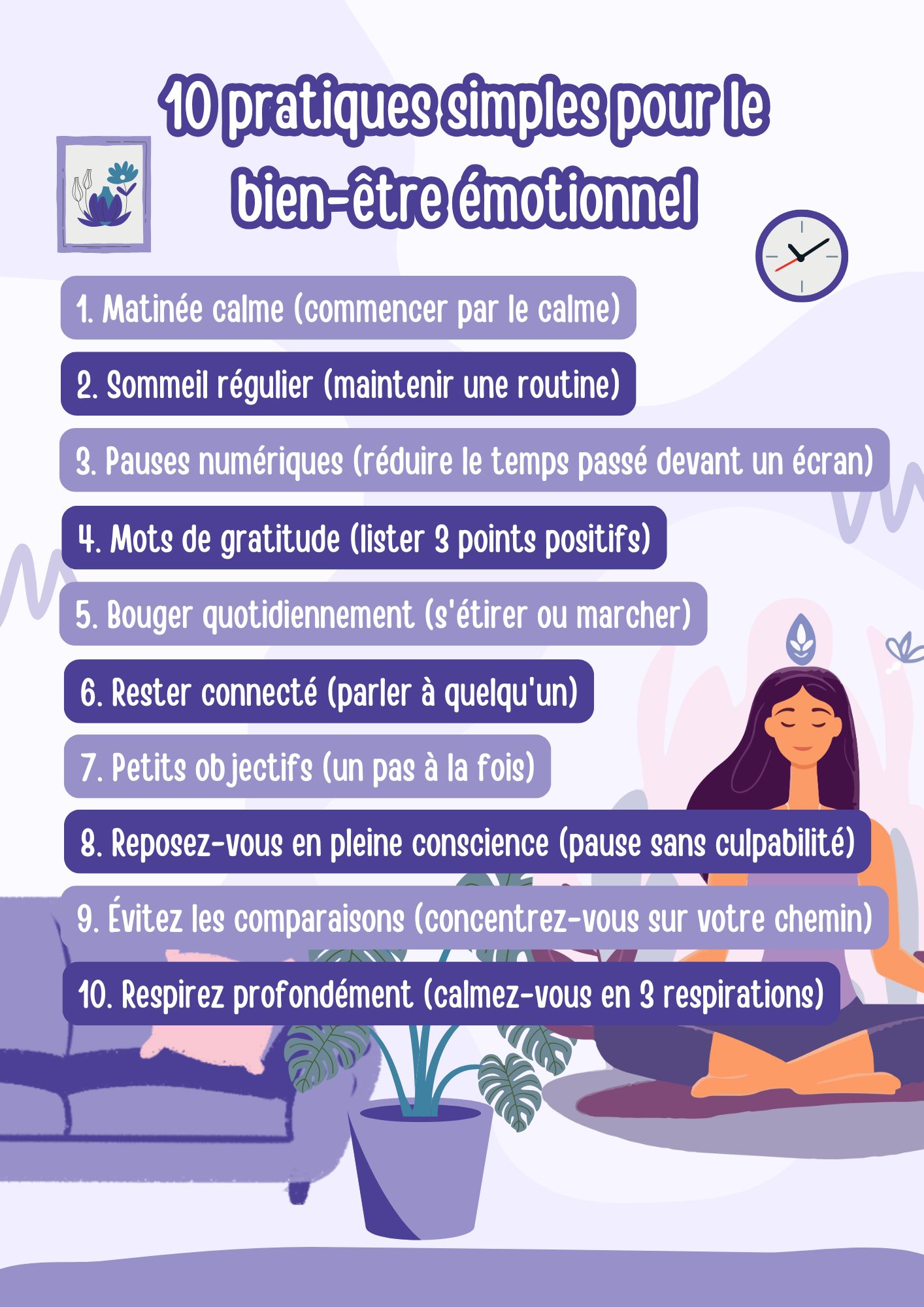 10 pratiques simples pour le bien-être émotionnel