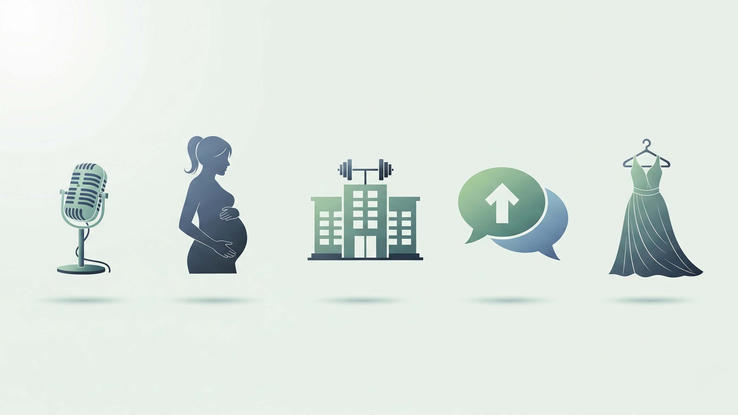 Illustration de symboles représentant des parcours anonymes de confiance féminine