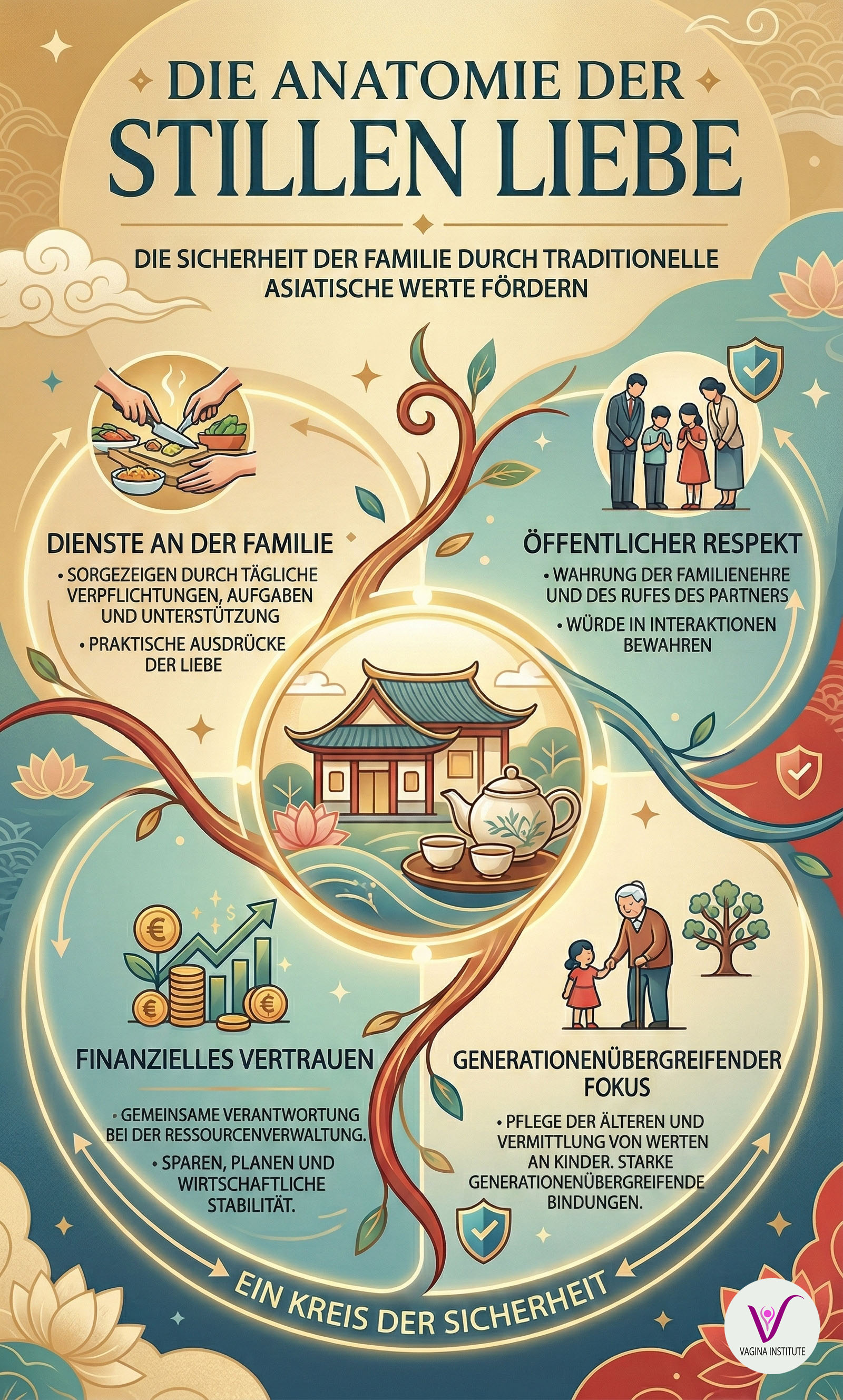 Infografik: Die Anatomie der stillen Liebe zeigt traditionelle asiatische Werte in der Ehe