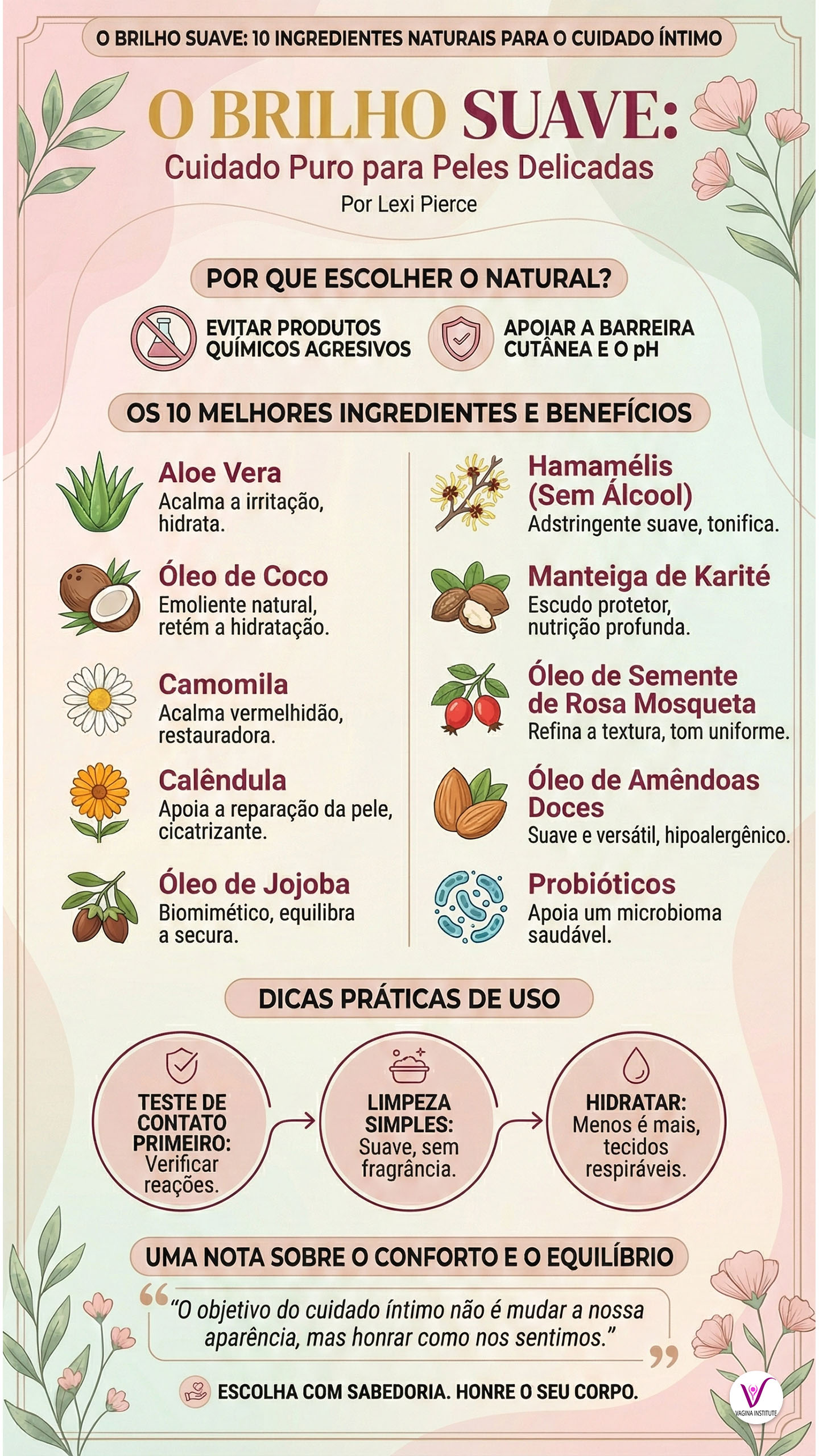 O Brilho Suave: 10 Ingredientes para o Cuidado Íntimo