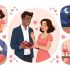 Couples de différentes cultures exprimant leur amour par des gestes traditionnels