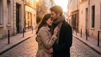 Une femme se sentant en sécurité et chérie dans un cadre relationnel traditionnel.
