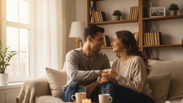 Couple pratiquant des habitudes quotidiennes de communication