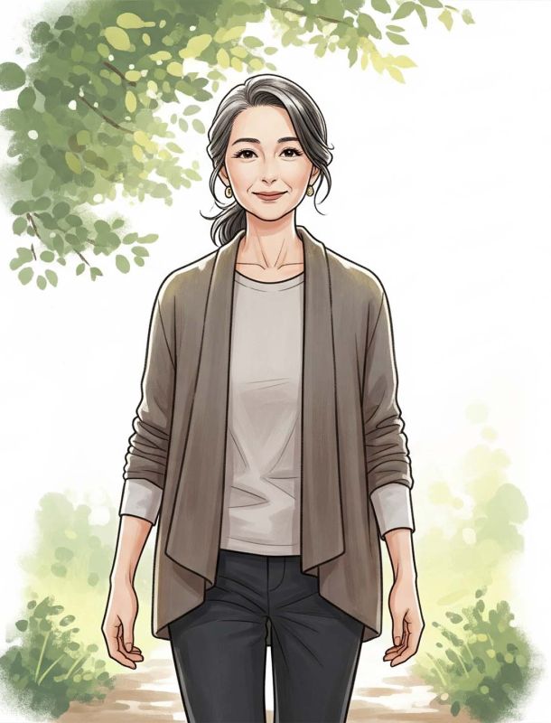 Mujer de mediana edad simbolizando cambios vaginales durante la menopausia