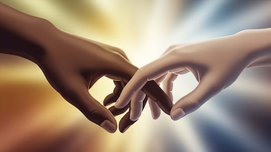 Abstract illustration of diverse hands symbolizing global intimacy practices