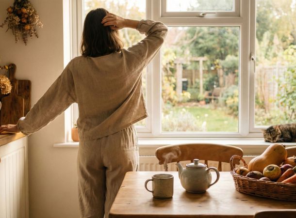 Gentle movement and healing foods supporting post-holiday recovery and balance