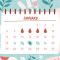 Menstrual cycle calendar with highlighted dates and feminine accessories by freepick