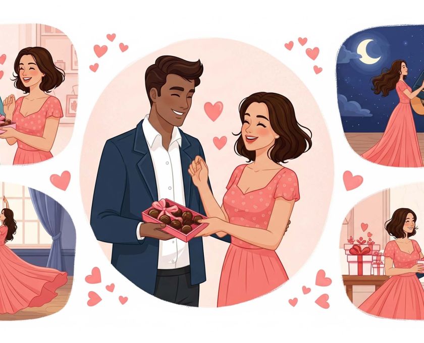 Couples from different cultures expressing love through traditional gestures