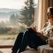 Person journaling in natural light to build self-awareness.