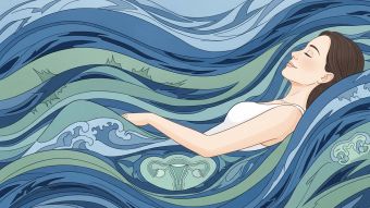 Ilustración que muestra la conexión entre el estrés y la salud vaginal en mujeres